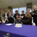 John Byrd, center, prepares to sign a letter of intent Friday to play tennis for Oklahoma Christian ...