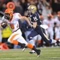 Shiloh Christian defensive back Wilson Huett pursues Nashville wide receiver Paul Morrow during thei...