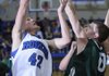 Rogers’ Graham Parker shoots over Mt. Vernon’s Zack Kleine in the first half of their Arvest Hoopfest Classic game on Friday in Rogers.