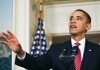 President Barack Obama speaks at the White House in Washington, D.C., on Monday.