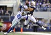 Vincent Jackson (right) and the San Diego Chargers sent the Dallas Cowboys to their third consecutive defeat, winning 20-17 on Sunday in Arlington, Texas. 