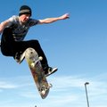 Jonny Undiano of Springdale jumps a ramp Sunday, at the skate park at Luther George Grove Street Par...