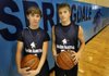 Scott Taylor, left, and Chad Ramey are seen before practice in the Har-Ber basketball gym. The two have provided a spark off the bench for the Wildcats last week, helping Har-Ber win its first two games this season.

