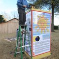 FILE — Mark Love of the Arkansas Society of Freethinkers works Wednesday, December 16, 2009 to set u...