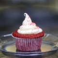 The red velvet cupcake at Bliss Cupcake Cafe in Fayetteville 
is almost too pretty to eat. Almost.
