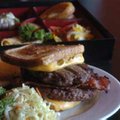 The Double Hamburger-Bacon Fatty Melt with American cheese is just one of the specialty burgers that...