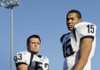 Shiloh Christian’s Kiehl Frazier, right, and Samuel Harvill, left, were named All-Northwest Arkansas Player of the Year and Defensive Player of the Year, respectively.