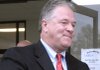 Former Lonoke police chief Jay Campbell is escorted from a Cabot, Ark., courtroom after he and his wife, Kelly Campbell, were sentenced Tuesday, April 24, 2007, to prison for convictions on numerous felony charges in a corruption case.