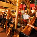 Jill Duggar, right, plays alongside other members of a harp ensemble from the Swicegood Music School...