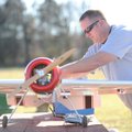Chris Moist of Springdale assembles his radio-controlled plane Monday at Hank Chenault Memorial Fiel...