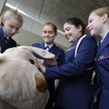 Cadet Senior Airman Sarah Malmo, 13, left, Cadet Senior Airman Alisha Deschenes, 15, Cadet Staff Sgt...