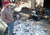 Soot-stained fingers and these molds among the rubble are remnants of the fire at Raymond Gibby’s foundry shop in Garfield. This pile represents a month’s work and consists of his molds as well as those of other local artists Gibby saved from the fire.
