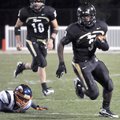 Bentonville running back Courtney Haskell scores a touchdown against Rogers Heritage on Oct. 9 in Ti...