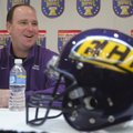 East Carolina Coach Skip Holtz speaks to the media Monday in preparation for his team's Liberty Bowl...