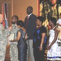 Spc. Aaron Davis receives his Silver Star from Brig. Gen. James Gilman, commander of Great Plains Re...