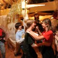 Arts Live! performers Yasmeen Ebbini, 15, of Fayetteville, right, dances Thursday with Austin Ross, ...