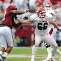 Arkansas offensive guard Mitch Petrus blocks Alabama defensive tackle Milton Talbert on Sept. 26 in ...