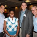 ALS Association Northwest Arkansas Chapter Board President Lonnie Lawson, from right, Kurt Johnson, ...
