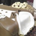 Many area restaurants, caterers and food suppliers create festive chocolate desserts like this “tuxe...