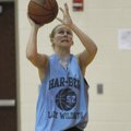 Springdale Har-Ber’s Halee Castleman shoots during practice Thursday at Springdale Har-Ber.