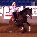 Jennifer Clark describes reining as figure skating on horseback.
