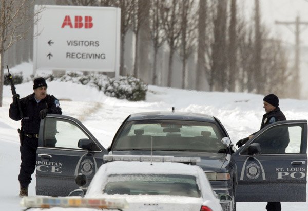 police-work-the-scene-of-a-shooting-after-a-gunman-with-an-assault-rifle-walked-into-the-abb-power-plant-and-began-shooting-thursday