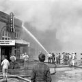 Howard Clark shot this image of the Concord Theatre fire May 28, 1943, on Emma Avenue in Springdale....