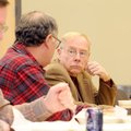 EYEING THE FUTURE
Vince Pianalto, from left, and Thom Thibodeau talk Friday with Ed Clifford, presi...