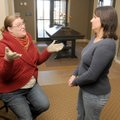STONELEIGH APARTMENTS
Stoneleigh Apartments resident Carabeth Upton, left, talks Friday about the s...