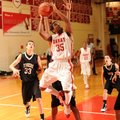Fayetteville Ramay guard Brice Gahagans takes a shot in the lane against Bentonville Black during a ...