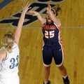 Rogers Heritage forward Danielle Schilllinger shoots a 3-pointer over Springdale Har-Ber post Caroli...
