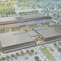 This artist's rendering shows the proposed Fayetteville High School as envisioned at the end of a 10...
