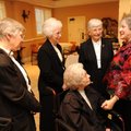 MULLINS LIBRARY
Barbara Mashburn, right, speaks Thursday to sisters from St. Scholastica Monastery,...