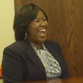 Macadda Peoples enjoys a laugh while talking about Scrabble Wars recently.