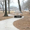 SAFE ROUTES
A driver uses a safe route Friday near Thomas Jefferson Elementary and Sugar Creek Midd...