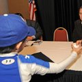 Kansas City Royals player Mitch Maier signs autographs for fans Monday in Springdale during the annu...