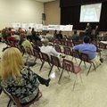 Architects present plans Tuesday for the Fayetteville High School renovation to parents and the publ...