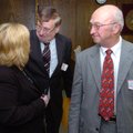 State Board of Education appointed superintendents Roland Smith, center, for the Greenland School Di...