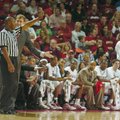 John Pelphrey argues with an official during Arkansas' 71-66 loss to Florida on Thursday at Bud Walt...