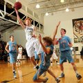 ROUGH NIGHT - Bentonville’s Jonathan Koonce shoots over Fort Smith Southside’s Spencer Mears on Frid...
