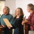 Members of the group Divine Intervention of Unity of Fayetteville, from left, Jeremy Hess, Annette O...