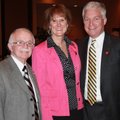 Arkansas Surgeon General Dr. Joseph Thompson, from right, talks with Cancer Challenge Executive Dire...