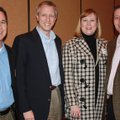 Cancer Challenge supporters Owen Hall, from left, Mark Schwab, Kristen Caldwell and Richard Fleming ...