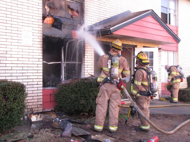 firefighters-spray-down-a-little-rock-apartment-after-a-fire-this-morning