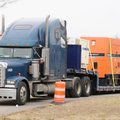 A truckload of generators sits on a semi-truck at the Washington Country Road Department in Fayettev...