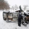 Fayetteville and Washington County emergency personell extricate the driver after a one-vehicle acci...