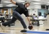 Springdale High senior Seth Eden bowls Wednesday in a match against Lincoln at the Springdale Bowl. Eden bowled a season-high 258 during the game. 
