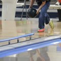 Mathew Tatum, 6, bowls Monday at Springdale Bowl after classes at Springdale schools were canceled b...