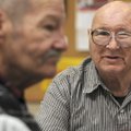  James Leroy, right, talks with friend Jim Jackson while having coffee Wednesday at the Benton Count...