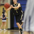 Bentonville Black’s Moe Link passes to a teammate during Thursday’s game against Rogers High in Roge...